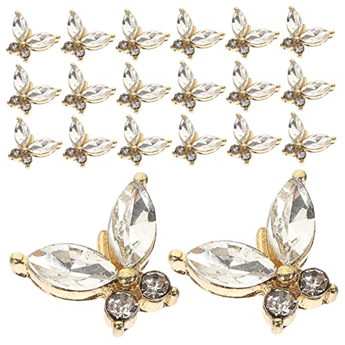 CTIRCHIU 20Stücke Charms Glitzernde Edelsteine Für Nagelkunst DIY Maniküre Und Festliche Anlässe Für Nagelstudios Und Zuhause von CTIRCHIU