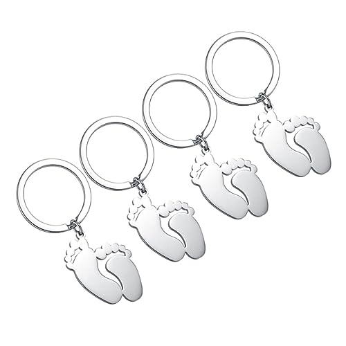 CTIRCHIU 4 Stück Hängender Schlüsselanhänger mit Fußabdruck Schlüsselanhänger aus Stilvolles Accessoire für Taschen und zur Babyparty Geburtstagsgeschenke CTIRCHIU 4 Stück Hängender Schlüsselanhänger mit Fußabdruck Schlüsselanhänger aus Stilvolles Accessoire für Taschen und zur Babyparty Geburtstagsgeschenke von CTIRCHIU