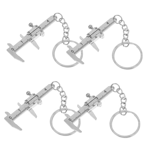 CTIRCHIU 4 Stück Messschieber Schlüsselanhänger Tragbarer Vernier Caliper für Präzise Messungen für Diy Projekte und Hobbyanwendungen von CTIRCHIU