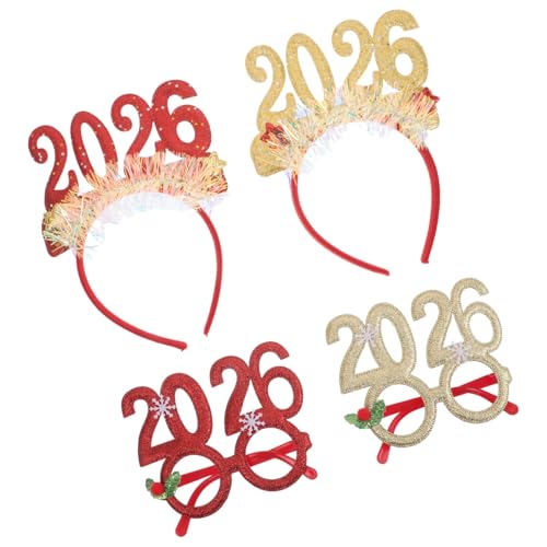 CTIRCHIU 4 Stück Teiliges Funkelnde Neujahrs Haarbänder und Party Brillen Glitzernde Accessoires für Festliche Anlässe für Silvester Feiern und Foto Props CTIRCHIU 4 Stück Teiliges Funkelnde Neujahrs Haarbänder und Party Brillen Glitzernde Accessoires für Festliche Anlässe für Silvester Feiern und Foto Props von CTIRCHIU