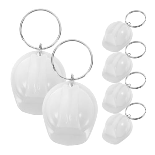 CTIRCHIU 6 Stück Helm Schlüsselanhänger aus Kunststoff Kreative Bauhelm Form Kompakter Taschenanhänger für Mädchen Frauen Einzigartiges Party und DIY Dekoration von CTIRCHIU