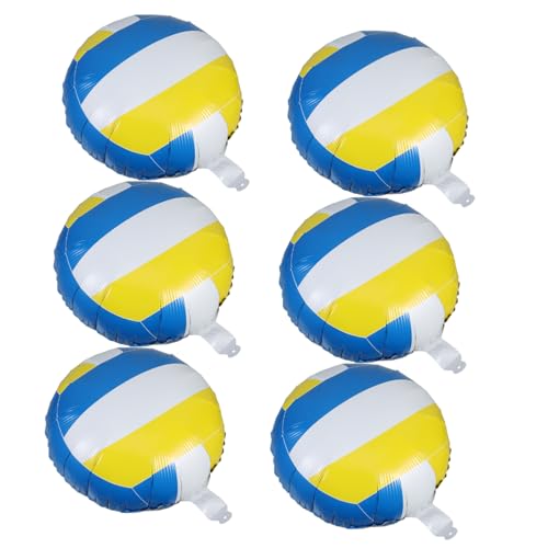 CTIRCHIU 6 Stück Volleyball Ballons Aufblasbare Sportdekoration für Volleyball Party Geburtstagsfeier Zubehör Strand und Sportthema von CTIRCHIU