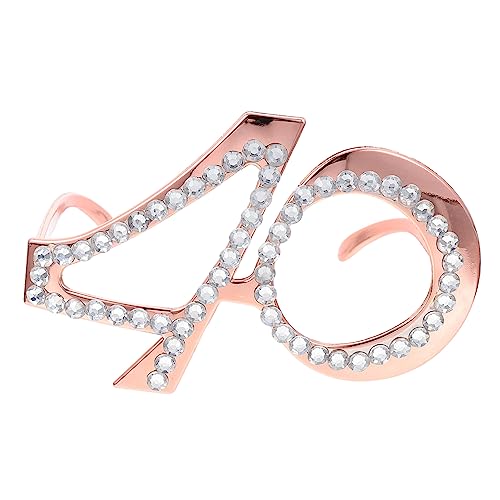 CTIRCHIU Altersbrille party brillen partybrille Geburtstagsfeier-Accessoire partygläßer Geburtstagsfeier-Requisiten Spaß Glitzer Brillengestell Geburtstagsfeierdekor Zahlenbrille prop Stk von CTIRCHIU
