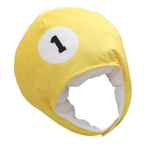 CTIRCHIU Kreativer Gelber Billardball Hut für Cosplay Halloween und Partys Witzige Kopfbedeckung aus Plüsch und PP Baumwolle für Fotos und Veranstaltungen CTIRCHIU Kreativer Gelber Billardball Hut für Cosplay Halloween und Partys Witzige Kopfbedeckung aus Plüsch und PP Baumwolle für Fotos und Veranstaltungen von CTIRCHIU