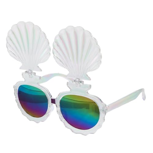 CTIRCHIU Muschelbrille Strandparty Brille Muschelbrille Requisiten Strandparty Dekorationen Tropische Party Hawaii Stil Party Brille PC Transparent von CTIRCHIU