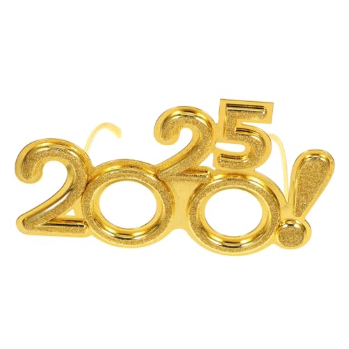 CTIRCHIU Partybrille aus Robustem PC Material Leicht und Bequem Einzigartiges Zahlen Design als Neujahrs Kostümzubehör und Fotorequisite für Silvester Feiern von CTIRCHIU