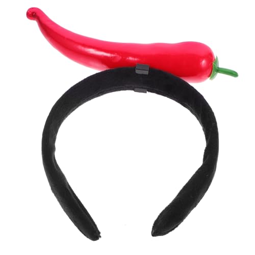 CTIRCHIU Simulation Chili Stirnband Lustiges Haaraccessoire für Kostümpartys Festivals und Halloween Hochwertiges und Langlebiges Party Stirnband mit Kreativem Gemüse Design von CTIRCHIU