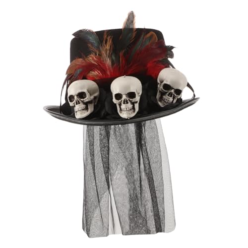 CTIRCHIU Steampunk Skull Hut Mit Schleier Unisex Halloween Kostümhut Für Day of The Dead Und Themenpartys Mesh-hut Für Und Für Bühnenaufführungen Und CTIRCHIU Steampunk Skull Hut Mit Schleier Unisex Halloween Kostümhut Für Day of The Dead Und Themenpartys Mesh-hut Für Und Für Bühnenaufführungen Und von CTIRCHIU