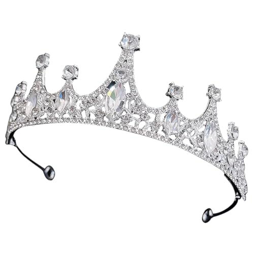 CTIRCHIU Strass Stirnband Glitzerndes Haaraccessoire für Mädchen Leichter und Langlebiger Haarschmuck für Geburtstagsfeiern Bühnenauftritte und Fotografie Silberweiß mit Funkelnden von CTIRCHIU