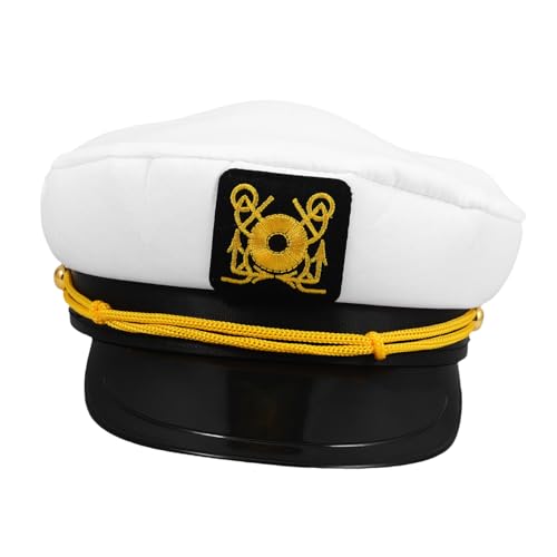 CTIRCHIU Verstellbare Kapitänsmütze für Männer Frauen und Weißer Matrosenhut für Nautische Themenpartys Cosplay und Yachtkapitän Atmungsaktiv und Schützend CTIRCHIU Verstellbare Kapitänsmütze für Männer Frauen und Weißer Matrosenhut für Nautische Themenpartys Cosplay und Yachtkapitän Atmungsaktiv und Schützend von CTIRCHIU