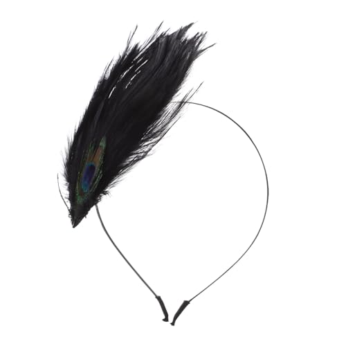 CTIRCHIU Vintage Haarschmuck Haarreifen mit Pfauenfeder Feder Haarschmuck Damen Leichtes Cosplay Haarband für Festival Party Masquerade von CTIRCHIU
