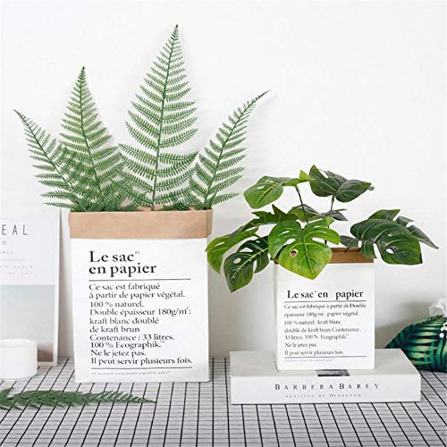 CTOBB Blumentopf doppelte Schichten Kraft Papiertüte Pflanzen Blumen Vase Kinder Spielzeug Bücher Sundries Organisieren Basket Dekoration, Große von CTOBB