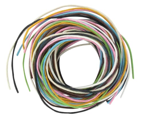Wachs-Baumwollwachs, verschiedene Farben (8 x 1 m), Durchmesser 1 mm von CTOP