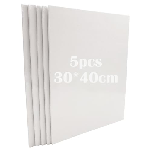 Leinwandplatte, CTRICALVER Reine Baumwolle Vorgespannte Leinwand 3 mm, Leinwandtafeln 30 x 40 cm, Leere Leinwand, Malleinwand,benutzt für Ölmalerei, Acrylmalerei, für Anfänger und Amateure (5er-Pack) Leinwandplatte, CTRICALVER Reine Baumwolle Vorgespannte Leinwand 3 mm, Leinwandtafeln 30 x 40 cm, Leere Leinwand, Malleinwand,benutzt für Ölmalerei, Acrylmalerei, für Anfänger und Amateure (5er-Pack) von CTRICALVER