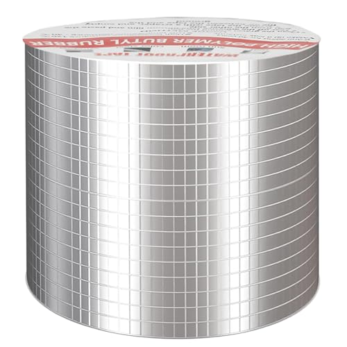 CTRICALVER Wasserdichtes Klebeband, Butylkautschuk Aluminiumfolie Tape, Dickes Dichtband, für Dachleckage, Oberflächenriss (5m*10cm*1mm) von CTRICALVER