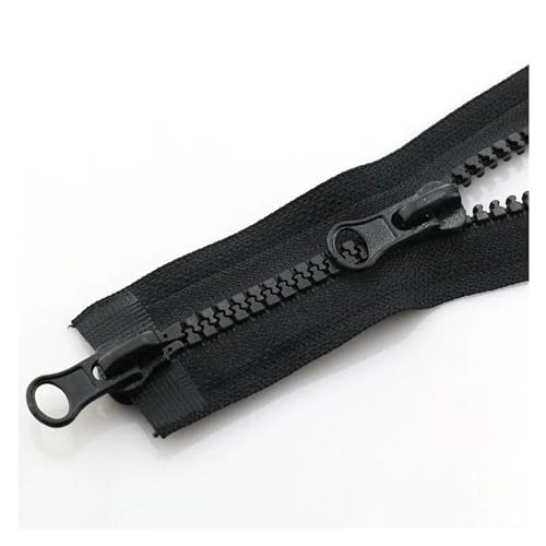 CTRSM Nylon-Reißverschluss, 80/90 cm Doppelschieber offener Reißverschluss, Reißverschlussschloss for Jacken, for Selbermachen, Nähen, Reißverschlüsse, Dekorationszubehör(Black,80CM-5#) von CTRSM