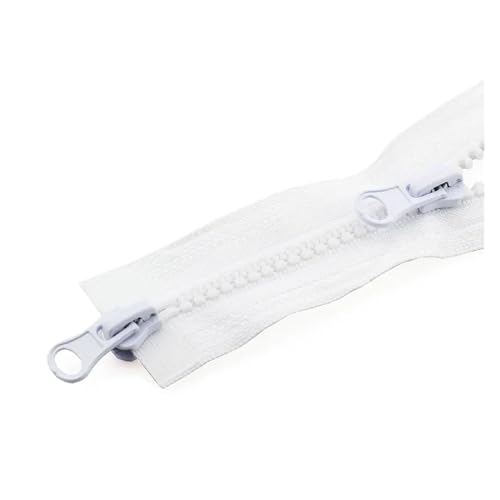 CTRSM Nylon-Reißverschluss, 80/90 cm Doppelschieber offener Reißverschluss, Reißverschlussschloss for Jacken, for Selbermachen, Nähen, Reißverschlüsse, Dekorationszubehör(White,90CM-5#) von CTRSM