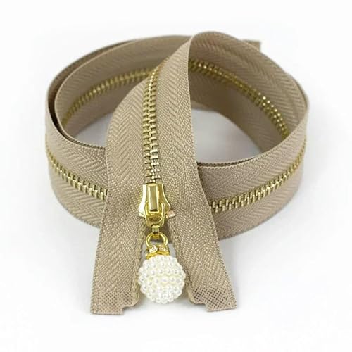 CTRSM Reißverschluss mit Metallzähnen, 2/5 Stück Metallreißverschlüsse, 15–30 cm, geschlossen, 40–70 cm, offen, Hellkhaki, 5 Stück, 20 cm, geschlossen CTRSM Reißverschluss mit Metallzähnen, 2/5 Stück Metallreißverschlüsse, 15–30 cm, geschlossen, 40–70 cm, offen, Hellkhaki, 5 Stück, 20 cm, geschlossen von CTRSM