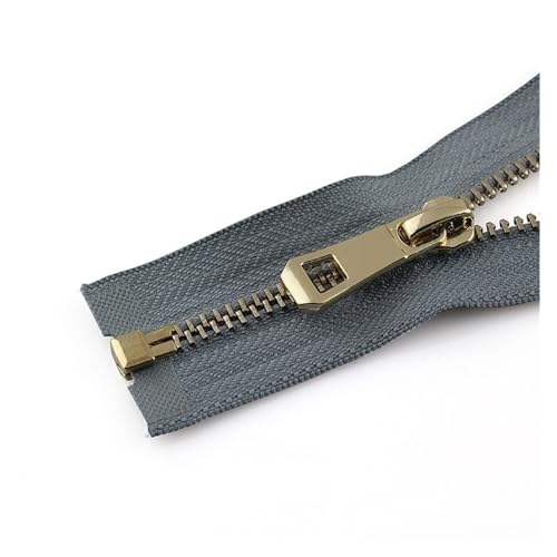 CTRSM Reißverschluss mit Metallzähnen, 55/65/75 cm offener Reißverschluss for Selbernähen von Kleidungszubehör, Reißverschluss for Jacken, Mäntel, Kleidungsstücke, Schuhe(Blue,55CM-5#) von CTRSM