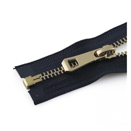 CTRSM Reißverschluss mit Metallzähnen, 55/65/75 cm offener Reißverschluss for Selbernähen von Kleidungszubehör, Reißverschluss for Jacken, Mäntel, Kleidungsstücke, Schuhe(Light Black,65CM-5#) von CTRSM