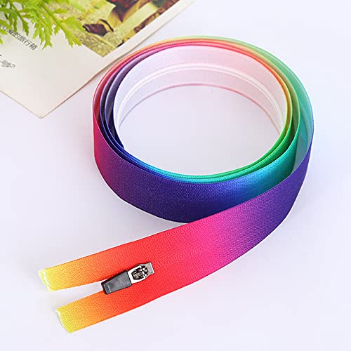 CTRSM Reißverschluss mit Metallzähnen, Neuer Nylon-Reißverschluss in Sieben Farben, Gepäckreißverschluss, DIY, unsichtbarer offener Reißverschluss, Bekleidungszubehör, Mehrfarbig, 5#, 50 cm CTRSM Reißverschluss mit Metallzähnen, Neuer Nylon-Reißverschluss in Sieben Farben, Gepäckreißverschluss, DIY, unsichtbarer offener Reißverschluss, Bekleidungszubehör, Mehrfarbig, 5#, 50 cm von CTRSM