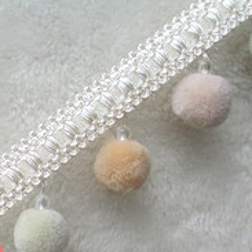 CTRSM Vorhangquasten, Quasten für Aufnähen, Spitzenbesatz, Quaste, Fransen, Haarball, Vorhang, Sofa, Tischdecke, Zubehör, Spitzenbesatz, DIY-Dekoration, Bayberry-Pompom(Beige Yellow) von CTRSM