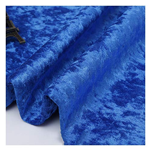 Samtstoff, Fleecestoff, 150 x 100 cm/59 x 39 Zoll, zerkleinertes 2-Wege-Veloursmaterial for Heimdekoration, Nähen, Basteln, Sofa- und Stuhlpolsterung(Blue24,1m) von CTRSM
