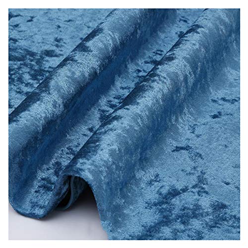 Samtstoff, Fleecestoff, 150 x 100 cm/59 x 39 Zoll, zerkleinertes 2-Wege-Veloursmaterial for Heimdekoration, Nähen, Basteln, Sofa- und Stuhlpolsterung(Blue8,2m) von CTRSM