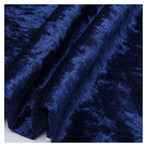 Samtstoff, Fleecestoff, 150 x 100 cm/59 x 39 Zoll, zerkleinertes 2-Wege-Veloursmaterial for Heimdekoration, Nähen, Basteln, Sofa- und Stuhlpolsterung(Dark Blue31,2m) von CTRSM