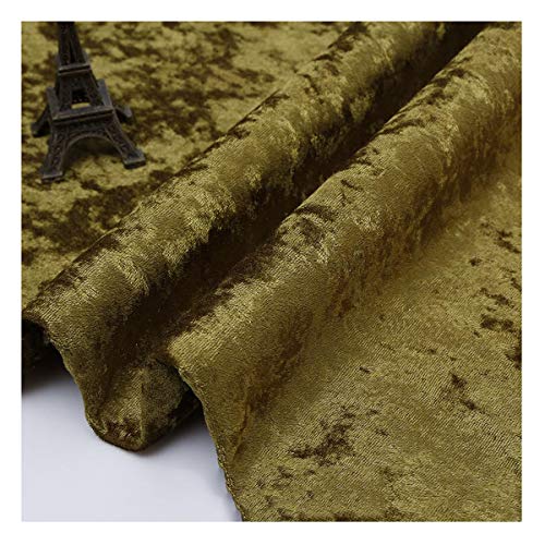Samtstoff, Fleecestoff, 150 x 100 cm/59 x 39 Zoll, zerkleinertes 2-Wege-Veloursmaterial for Heimdekoration, Nähen, Basteln, Sofa- und Stuhlpolsterung(Olive Green16,1m) von CTRSM