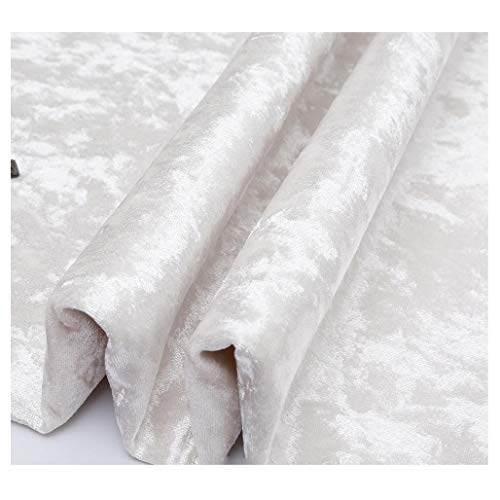 Samtstoff, Fleecestoff, 150 x 100 cm/59 x 39 Zoll, zerkleinertes 2-Wege-Veloursmaterial for Heimdekoration, Nähen, Basteln, Sofa- und Stuhlpolsterung(White29,2m) von CTRSM