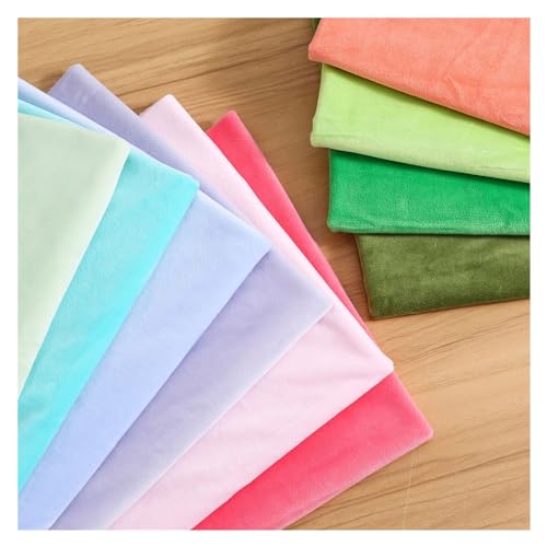 Samtstoff, Fleecestoff, 50 x 50 cm Plüsch-Polsterquadrate, Velours for Vorhänge, Kleidungsstücke, Heimdekoration, Basteln(Camel color) von CTRSM