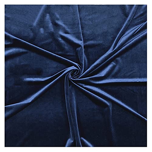 Samtstoff, Fleecestoff, Dunkelblauer, 145 cm breiter, nicht velourshaltiger Polyester-Polsterstoff for Nähen, Basteln, for Dekorationen, Kostümbekleidung und Tischdecken(2m) von CTRSM