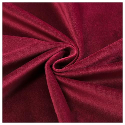 Samtstoff, Fleecestoff, For Basteln, for Heimwerkerprojekte, Nähen, Quilten, Polstern, Bettdecken, 50 x 150 cm(Wine Red) von CTRSM