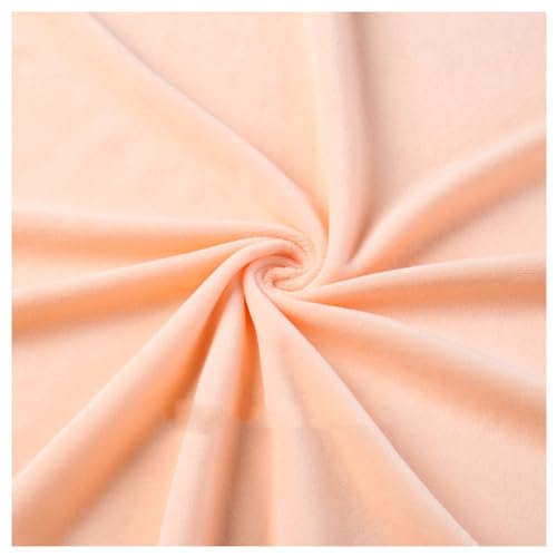 Samtstoff, Fleecestoff, For Nähen, weicher, plüschiger, schlichter Polstersamtstoff, kurzfloriger, samtartiger Strukturstoff, 50 x 50 cm(Orange Pink 2) von CTRSM