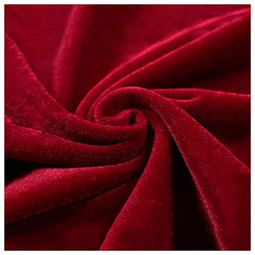 Samtstoff, Fleecestoff, For Vorhänge, Kissen, Näharbeiten, Heimtextilien, 100x160cm/100x200cm(Wine Red,100x200cm) von CTRSM