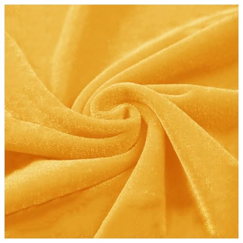 Samtstoff, Fleecestoff, For Vorhänge, Kissen, Näharbeiten, Heimtextilien, 100x160cm/100x200cm(Yellow,100x160cm) von CTRSM