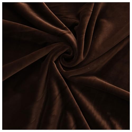 Samtstoff, Fleecestoff, Quadrate 50 x 50 cm, 38 Farben for Polsterarbeiten, Basteln, Schneidern, Stuhlsitzbezüge, Modeaccessoires(Coffee) von CTRSM