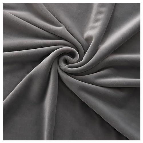 Samtstoff, Fleecestoff, Quadrate 50 x 50 cm, 38 Farben for Polsterarbeiten, Basteln, Schneidern, Stuhlsitzbezüge, Modeaccessoires(Grey 4) von CTRSM