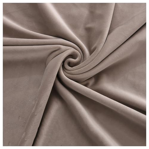 Samtstoff, Fleecestoff, Quadrate 50 x 50 cm, 38 Farben for Polsterarbeiten, Basteln, Schneidern, Stuhlsitzbezüge, Modeaccessoires(Khaki Grey) von CTRSM