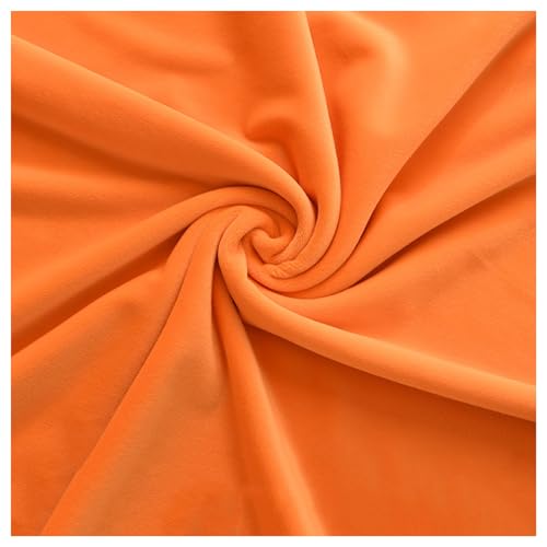 Samtstoff, Fleecestoff, Quadrate 50 x 50 cm, 38 Farben for Polsterarbeiten, Basteln, Schneidern, Stuhlsitzbezüge, Modeaccessoires(Orange 1) von CTRSM