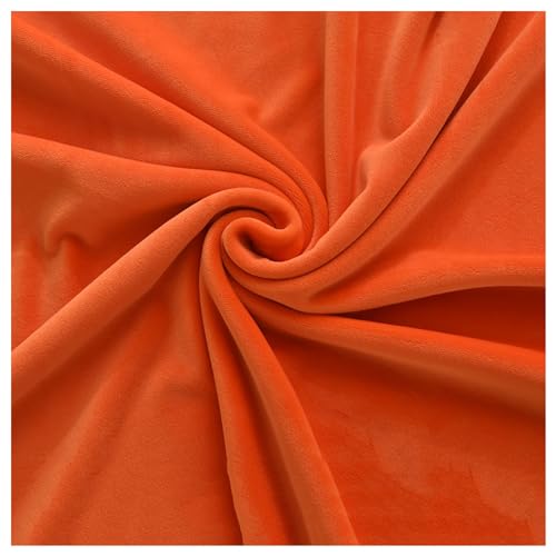 Samtstoff, Fleecestoff, Quadrate 50 x 50 cm, 38 Farben for Polsterarbeiten, Basteln, Schneidern, Stuhlsitzbezüge, Modeaccessoires(Orange 2) von CTRSM