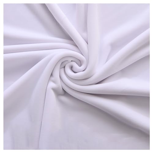 Samtstoff, Fleecestoff, Quadrate 50 x 50 cm, 38 Farben for Polsterarbeiten, Basteln, Schneidern, Stuhlsitzbezüge, Modeaccessoires(White) von CTRSM
