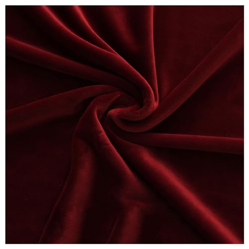 Samtstoff, Fleecestoff, Quadrate 50 x 50 cm, 38 Farben for Polsterarbeiten, Basteln, Schneidern, Stuhlsitzbezüge, Modeaccessoires(Wine Red) von CTRSM