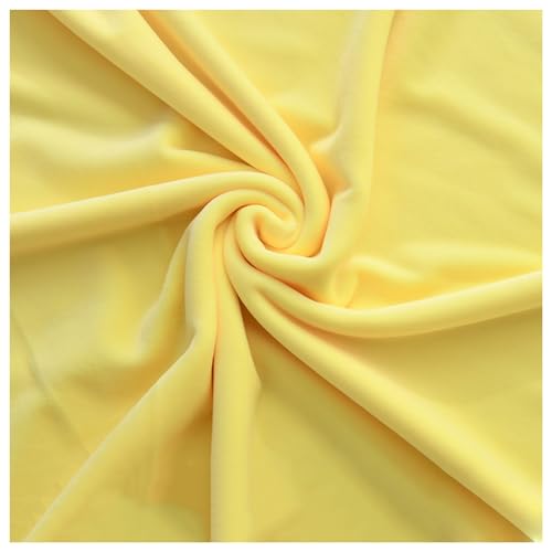 Samtstoff, Fleecestoff, Quadrate 50 x 50 cm, 38 Farben for Polsterarbeiten, Basteln, Schneidern, Stuhlsitzbezüge, Modeaccessoires(Yellow) von CTRSM