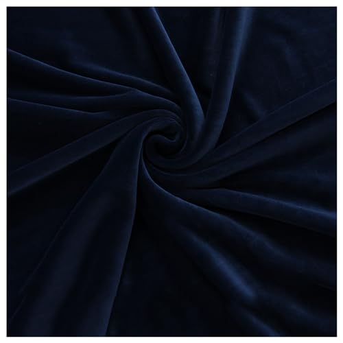 Samtstoff, Fleecestoff, Veloursstoff for Polster, Schneiderei, Vorhang, Kissen, Bastelstoff, Kleiderstoff, Vorhangstoff in 38 Farben, Meterware, 50 x 160 cm(Blue 3) von CTRSM