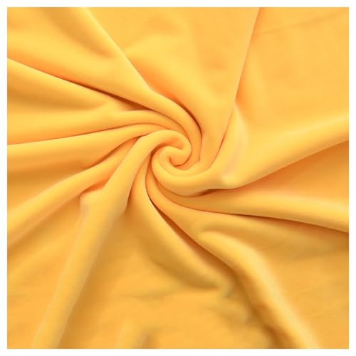 Samtstoff, Fleecestoff, Veloursstoff for Polster, Schneiderei, Vorhang, Kissen, Bastelstoff, Kleiderstoff, Vorhangstoff in 38 Farben, Meterware, 50 x 160 cm(Golden) von CTRSM
