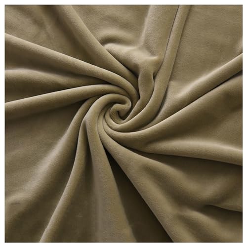 Samtstoff, Fleecestoff, Veloursstoff for Polster, Schneiderei, Vorhang, Kissen, Bastelstoff, Kleiderstoff, Vorhangstoff in 38 Farben, Meterware, 50 x 160 cm(Green 2) von CTRSM