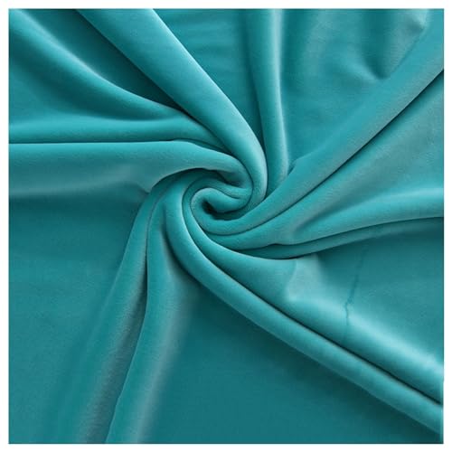 Samtstoff, Fleecestoff, Veloursstoff for Polster, Schneiderei, Vorhang, Kissen, Bastelstoff, Kleiderstoff, Vorhangstoff in 38 Farben, Meterware, 50 x 160 cm(Green 7) von CTRSM