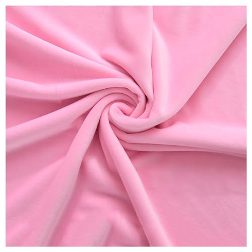 Samtstoff, Fleecestoff, Veloursstoff for Polster, Schneiderei, Vorhang, Kissen, Bastelstoff, Kleiderstoff, Vorhangstoff in 38 Farben, Meterware, 50 x 160 cm(Pink 4) von CTRSM